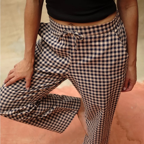 sonderhaus Pants - Sonderhaus Perfect Pants - XL never worn navy gingham